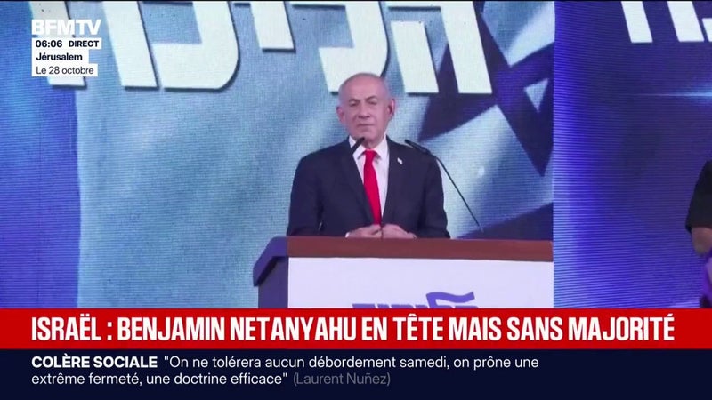 Israël: Benjamin Netanyahu arrive en tête des élections législatives, mais n'obtient pas de majorité