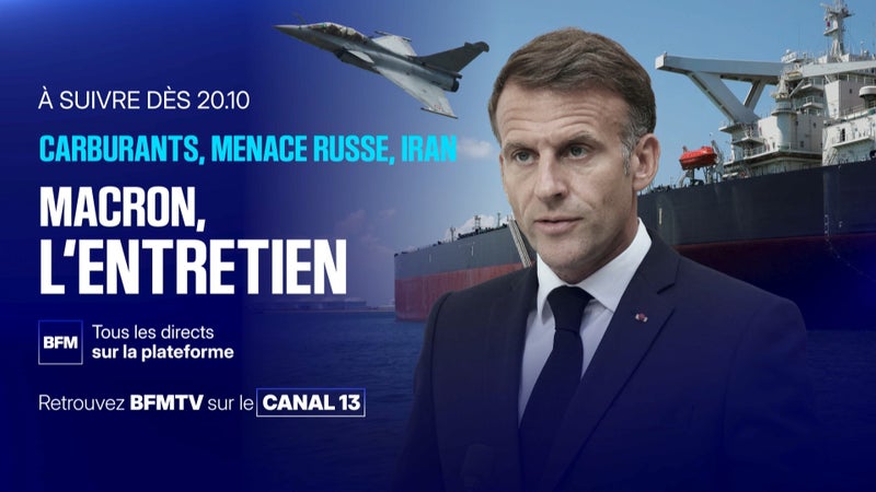 DIRECT. Emmmanuel Macron: carburants, menace russe, Iran... Suivez l'entretien du président de la République