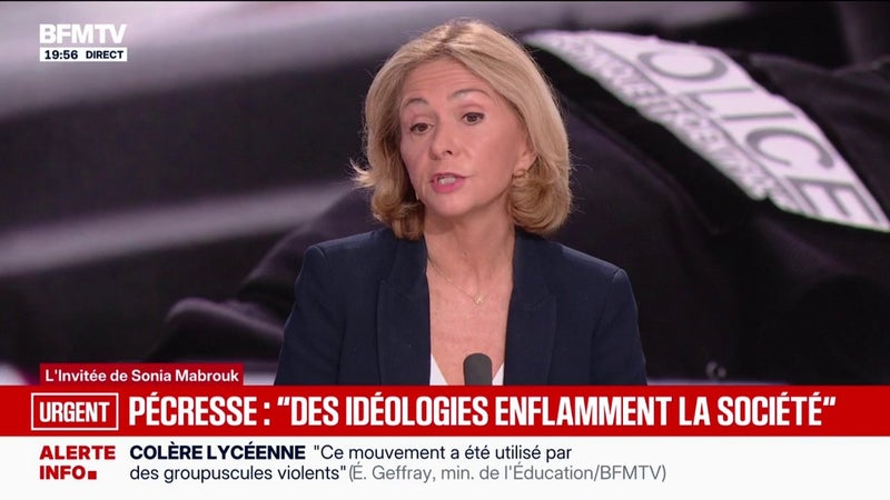 "C'est une grosse imposture, un grave mensonge", répond Valérie Pécresse, présidente LR de la Région Île-de-France, au maire de Trappes
