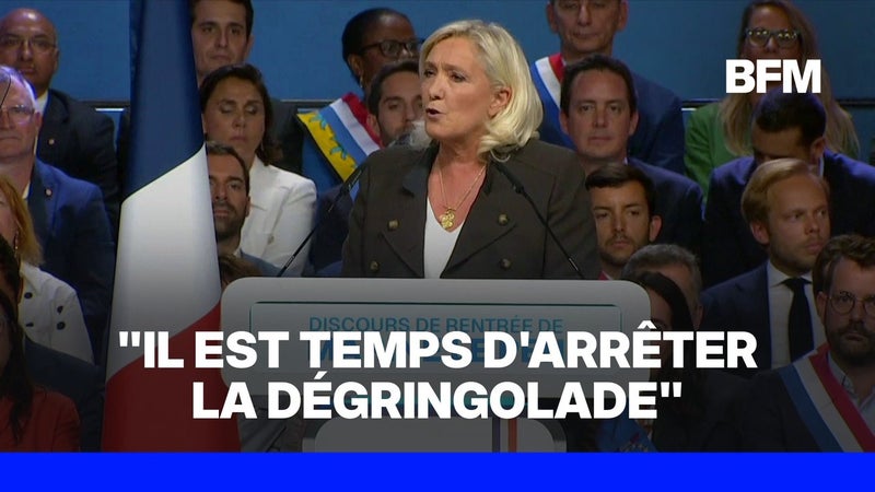 Présidentielle: "C'est un combat contre les forces du déclin", pour Marine Le Pen, candidate du RN