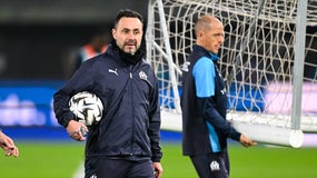 L'Italien Roberto De Zerbi pendant un entraînement de l'OM, le 7 janvier 2026