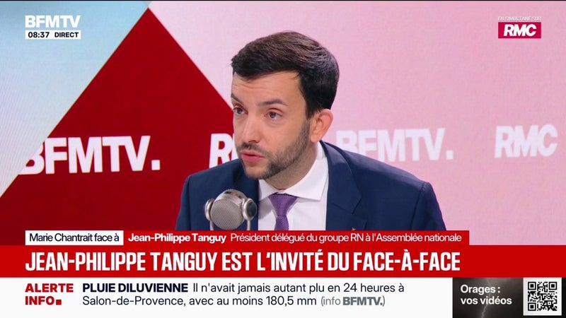 "La contestation de la République vient des forces d'ultragauche", estime Jean-Philippe Tanguy, député du RN