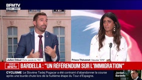 Référendum sur l'immigration proposé par le RN: "On votera sur un projet de loi", explique Julien Odoul, porte-parole du parti