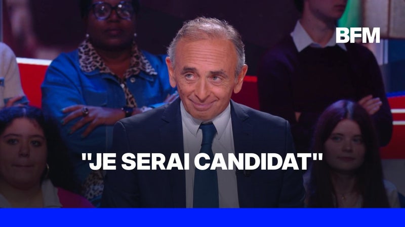 Présidentielle: Éric Zemmour annonce sur BFMTV qu'il "sera candidat" en 2027