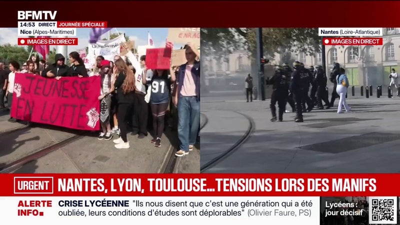 Mobilisation lycéenne: à Nice, une manifestation "bon enfant"