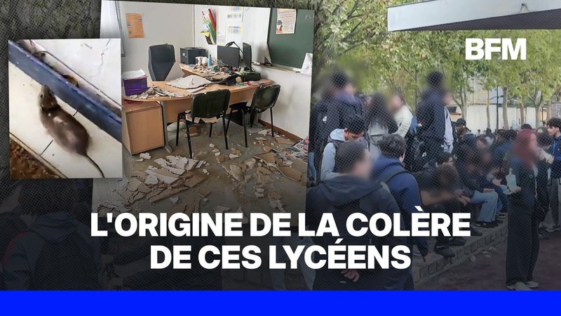Colère lycéenne: les élèves du lycée Paul-Éluard à Saint-Denis alertent sur l'état de leur établissement depuis des années