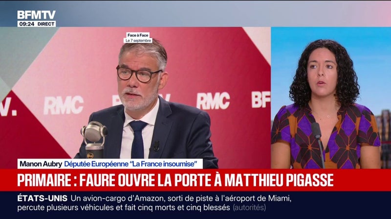15 euros pour voter à la primaire socialiste: "C'est une forme de suffrage censitaire financier", estime Manon Aubry (LFI)