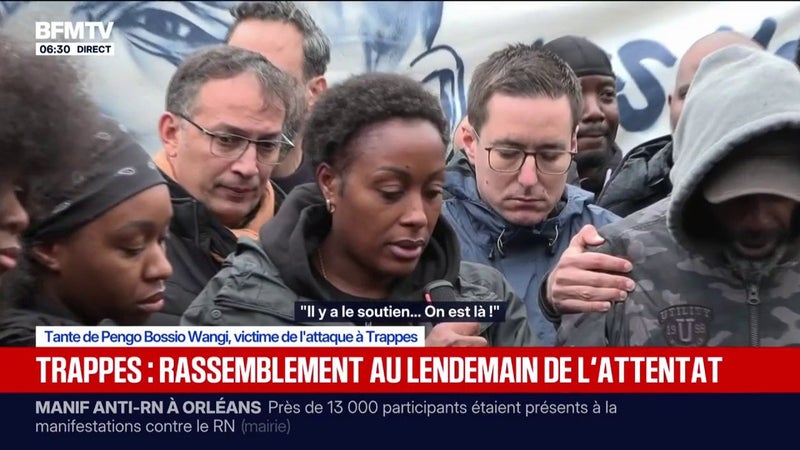 À Trappes, le recueillement au lendemain de l'attentat terroriste raciste