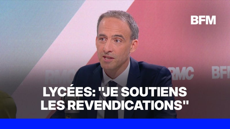 Lycées bloqués: Raphaël Glucksmann "soutient les revendications" des lycéens