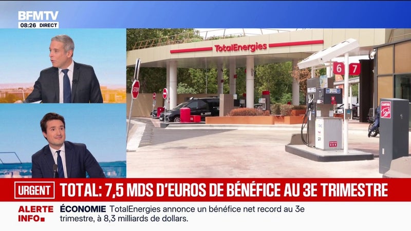 Total affiche un bénéfice net record au 3e trimestre de près de 8,3 milliards de dollars
