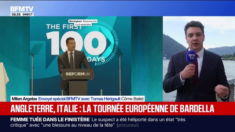Jordan Bardella en Italie ce samedi pour un forum économique après un déplacement au Royaume-Uni