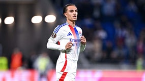 Maxence Caqueret avec l'OL, à Lyon le 24 octobre 2024