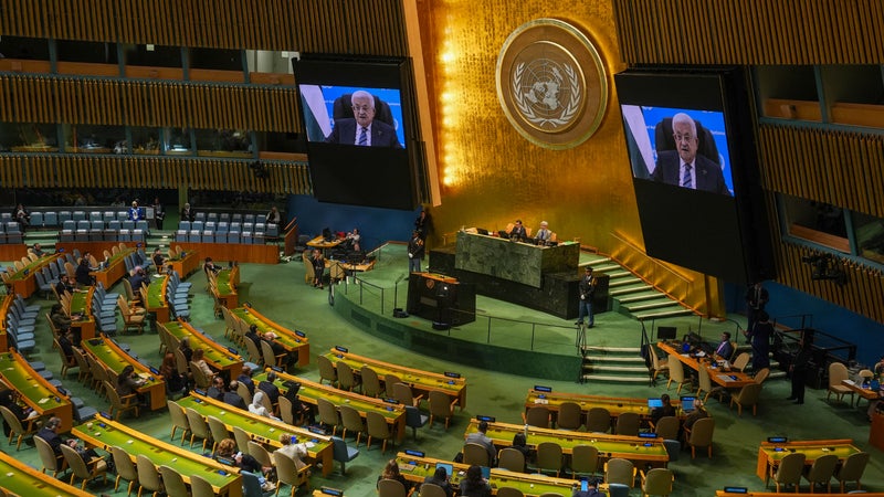 Devant l'ONU, Mahmoud Abbas fustige la politique israélienne qui menace "la vie et l'existence mêmes du peuple palestinien"