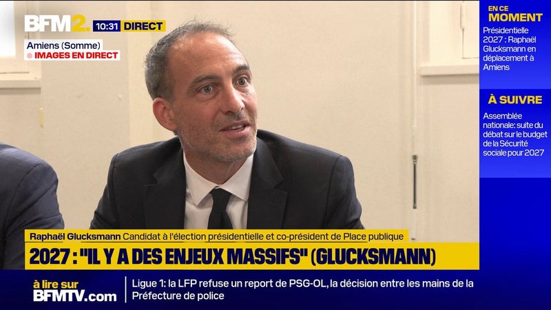 "Il y a des groupes qui pourrissent l'ambiance": Raphaël Glucksmann reproche à certains groupes politiques de l'empêcher de manifester sereinement