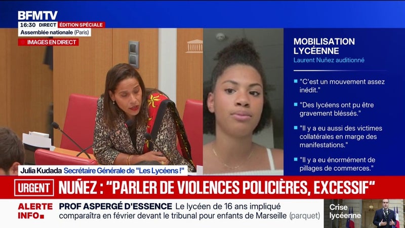 "On n'a toujours pas l'impression d'être assez écoutés et donc les manifestations pacifistes vont se poursuivre", affirme Julia Kudada, secrétaire générale de "Les Lycéens !"