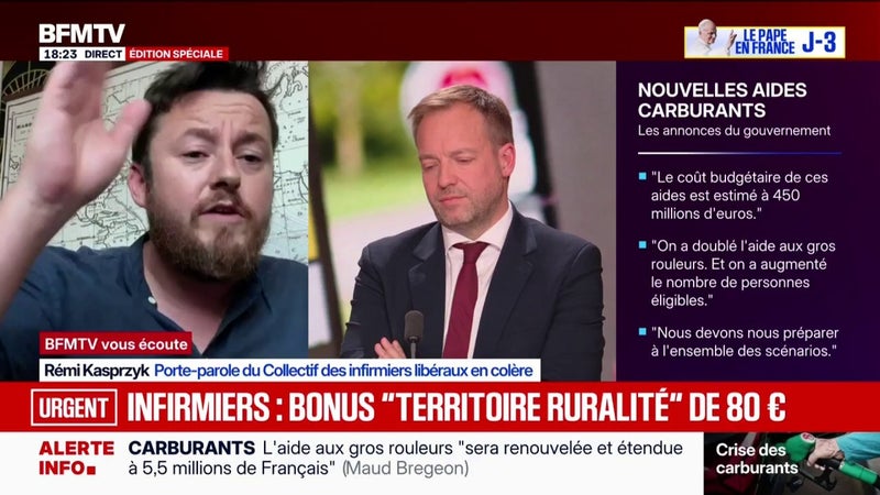 Bonus "territoire ruralité" de 80 euros: "On n'est pas du tout satisfaits", assure le porte-parole du Collectif des infirmiers libéraux en colère