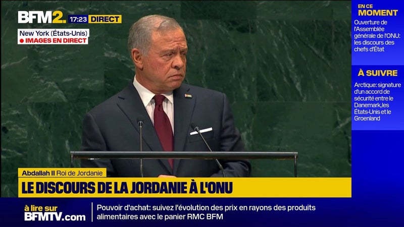 À la tribune de l'ONU, le roi de Jordanie Abdallah II accuse Israël de "crime de guerre" en Cisjordanie