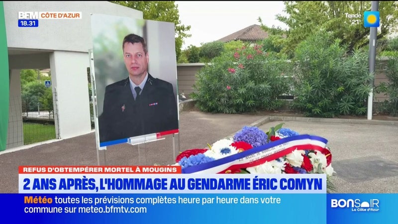 Refus d'obtempérer mortel à Mougins : Un nouvel hommage rendu à Eric Comyn deux ans après