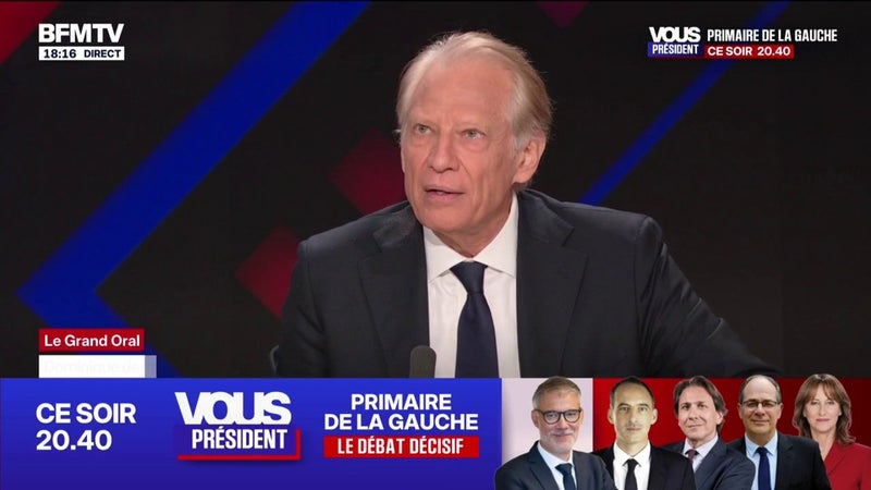 Mobilisation lycéenne: "La priorité, c'est la sécurité des lycéens", rappelle Dominique de Villepin, ancien Premier ministre