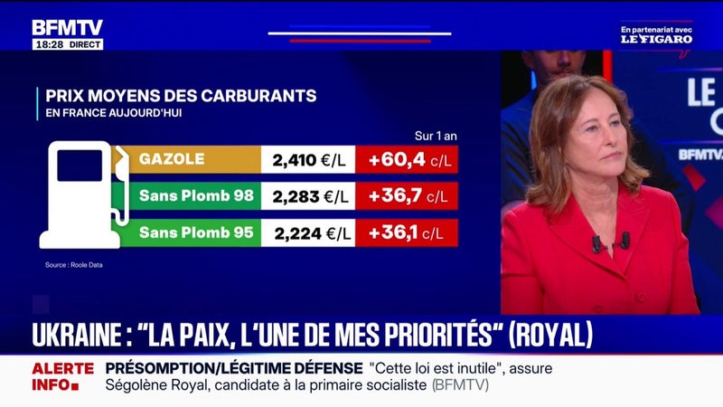 Prix des carburants: "La recette magique c'est d'aimer les gens", estime Ségolène Royal, candidate à la primaire socialiste