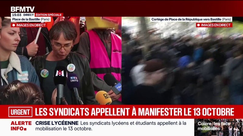 "Nous appelons à la grève des personnels de l'Éducation nationale" mardi 13 octobre, annonce Caroline Chevet de la fédération syndicale unitaire