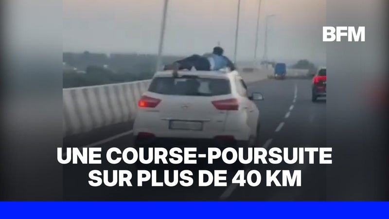 Inde: un policier grimpe sur un SUV roulant à plus de 100km/h sur l'autoroute