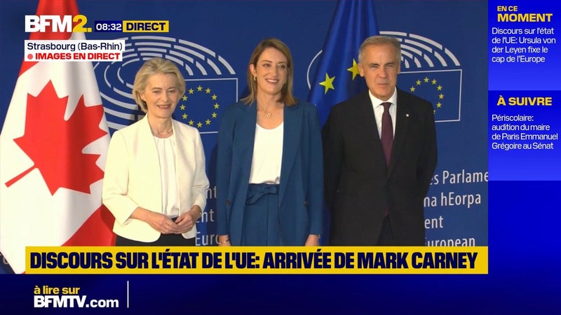 "Je vais prendre des notes pendant le discours": le Premier ministre canadien arrive au Parlement européen