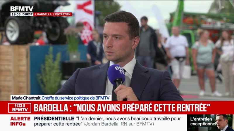 "Je ne serai jamais de ces responsables politiques qui font primer leurs ambitions personnelles", déclare Jordan Bardella, président du RN