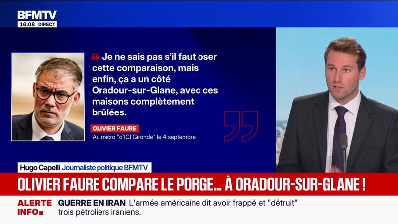 Le Porge comparé à Oradour-sur-Glane: les propos polémiques d'Olivier Faure, candidat à la primaire de la gauche