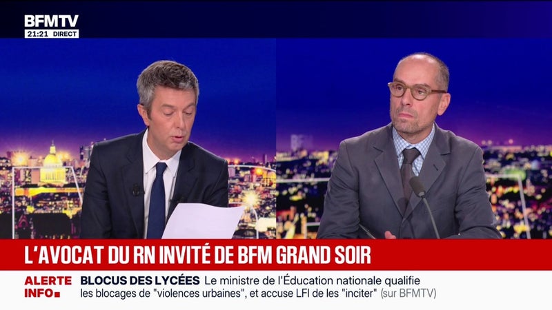 Écrits antisémites attribués à Jordan Bardella: "Il n'envisage pas de se mettre en retrait de ses responsabilités au sein du Rassemblement national", affirme David Dassa-Le Deist, avocat du RN