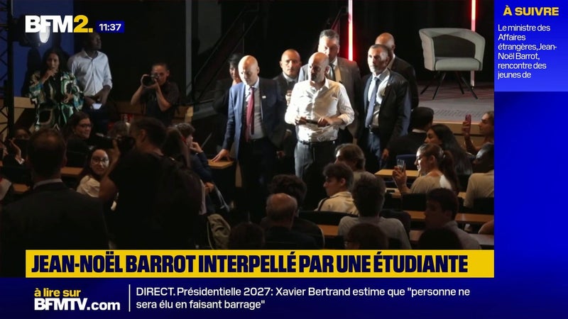 "Vous n'êtes pas le bienvenu dans nos universités": vif échange entre le ministre Jean-Noël Barrot et une étudiante