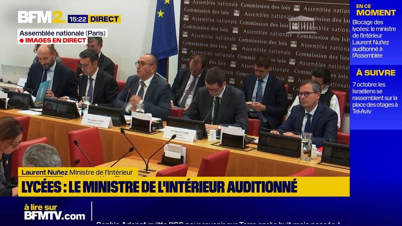 "Il y a eu énormément de pillages de commerces ou de tentatives de pillages" en marge des mobilisations lycéennes, déclare Laurent Nuñez