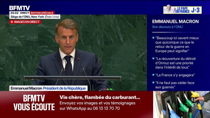 "La France continuera d'apporter un soutien sans faille aux aspirations légitimes du peuple ukrainien à la paix", promet Emmanuel Macron