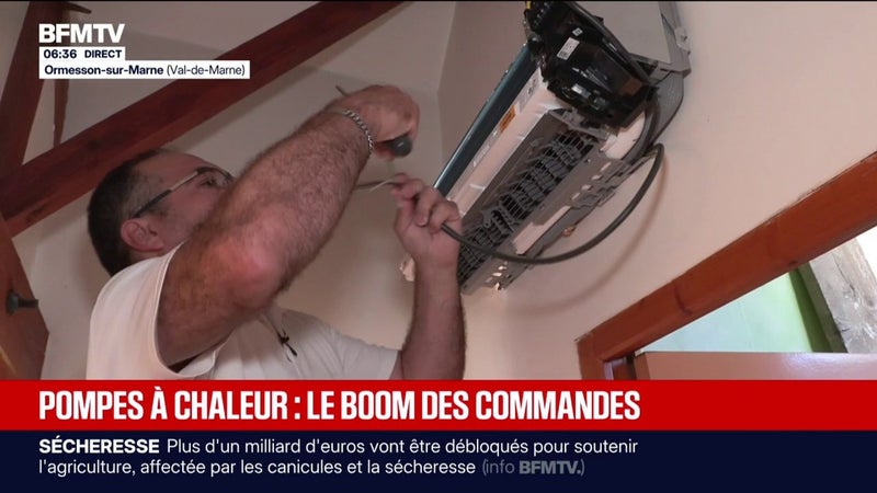 Après un été particulièrement chaud, de plus en plus de Français s'équipent de pompes à chaleur