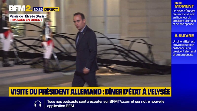 Visite du président allemand: le Premier ministre Sébastien Lecornu arrive à l'Élysée pour le dîner d'État