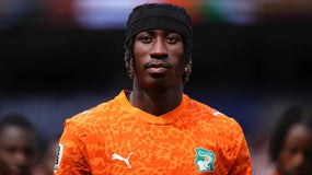 Yan Diomandé lors d'un match de la Côte d'Ivoire à la Coupe du monde, 25 juin 2026