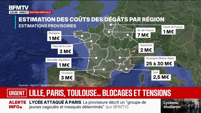 LES ÉCLAIREURS - Qui va payer les dégâts liés aux blocages des lycées?