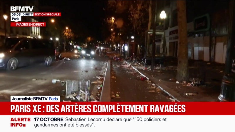 Au lendemain d'une journée de manifestation, les images des dégâts dans les rues du Xe arrondissement de Paris