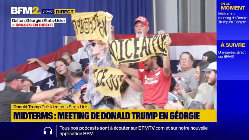 Le meeting de Donald Trump en Géorgie interrompu par des manifestants