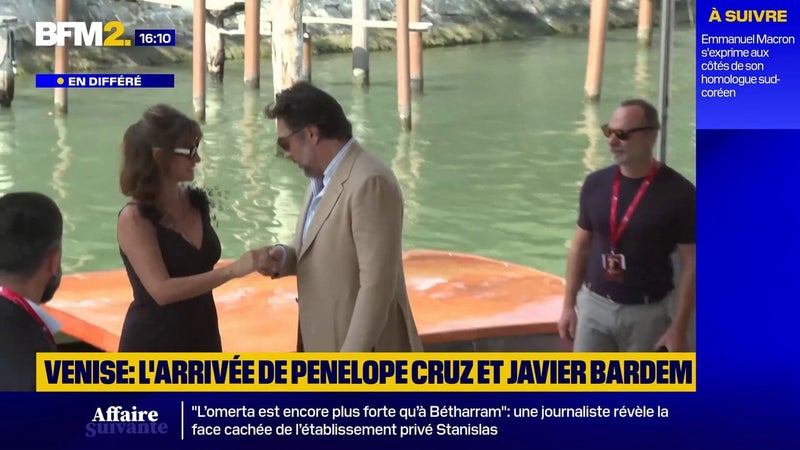 Mostra de Venise: l'arrivée de Penélope Cruz et Javier Bardem
