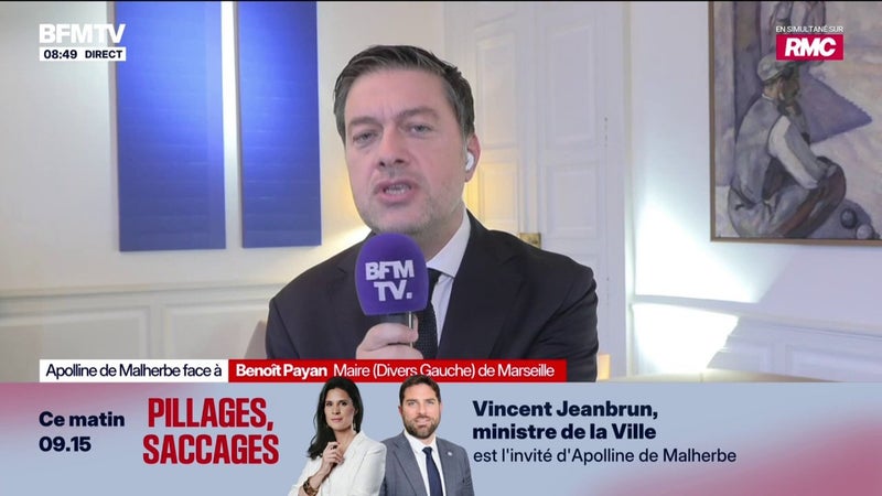 "J'ai vu des doctrines de maintien de l'ordre complètement ahurissantes", dénonce Benoît Payan, maire divers gauche de Marseille
