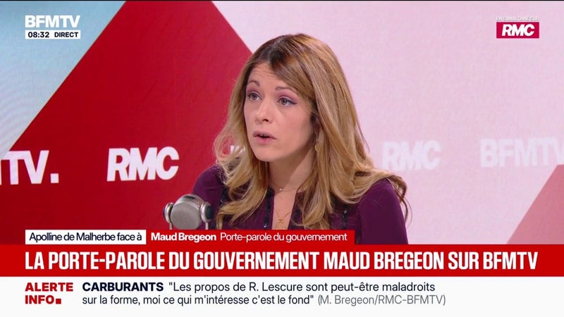 Prix du carburant: "on aura la semaine prochaine une baisse visible à la pompe", indique Maud Bregeon, ministre déléguée à l'Énergie, après la libération de 10 millions de barils