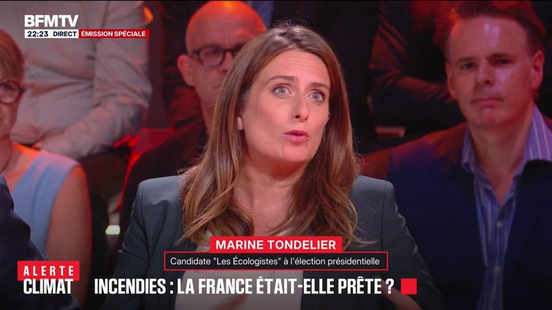 Incendies: "Il faut doubler les moyens de la Protection civile", préconise Marine Tondelier, candidate "Les Écologistes" à l'élection présidentielle