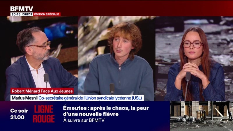 Manifestation du 17 octobre: "Il y a une colère sociale et une détermination très profonde à aller jusqu'au bout", estime Marius Mesnil, co-secrétaire général de l'Union syndicale lycéenne