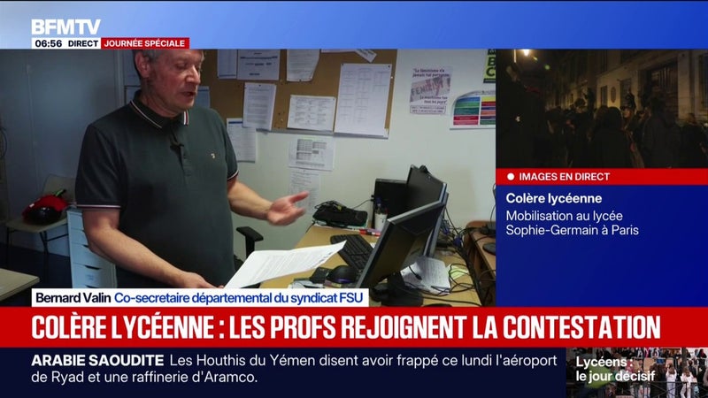 "On a des classes à plus de 35": des enseignants se joignent aux revendications et aux mobilisations lycéennes