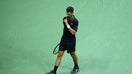 Novak Djokovic lors de son élimination au premier tour de l'US Open contre Mariano Navone, le 30 août 2026
