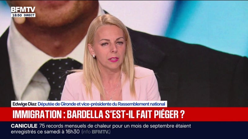 Jordan Bardella au côté de Nigel Farage à Birmingham: "Nos opposants politiques essayent d'inventer des polémiques", déclare Edwige Diaz, vice-présidente du RN
