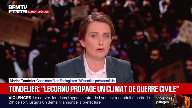 Manifestations du 17 octobre: Marine Tondelier, candidate Les Écologistes à l'élection présidentielle, se dit "sidérée par l'incapacité de ce gouvernement à répondre à la crise sociale"