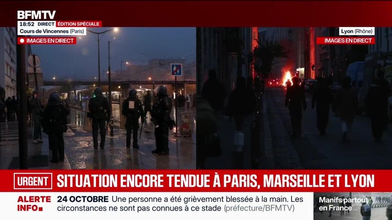 Édition spéciale : Situation encore tendue à Paris, Marseille et Lyon - 24/10