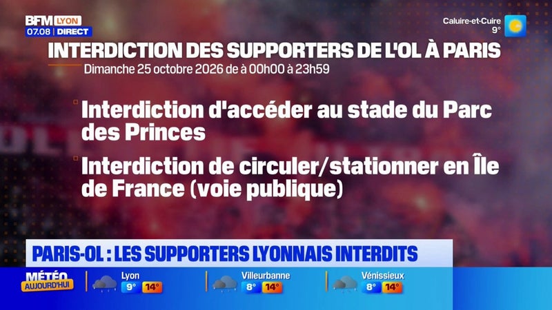 PSG-OL : les supporters lyonnais interdits de déplacement